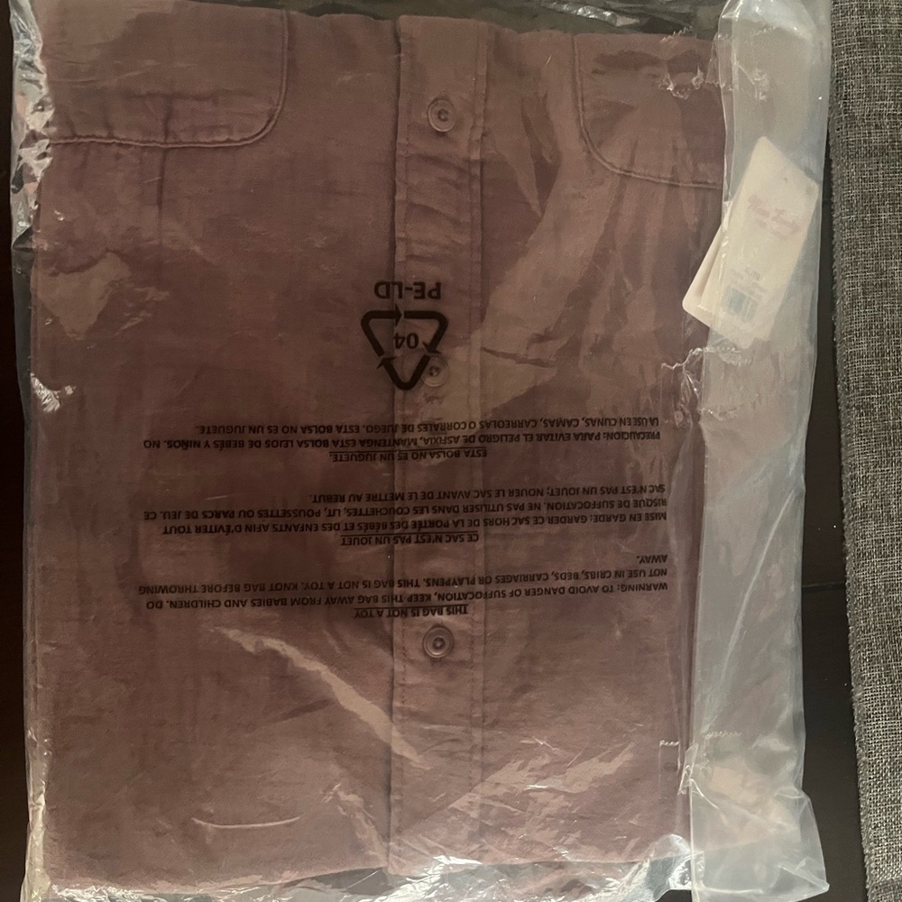 Lucky Brand Dusty Rose Short Sleeve Button-Up Shirt XL - Picture 3 of 5